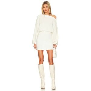 The Sei Off Shoulder Mini Sweater Cream Dress Size XS/S
